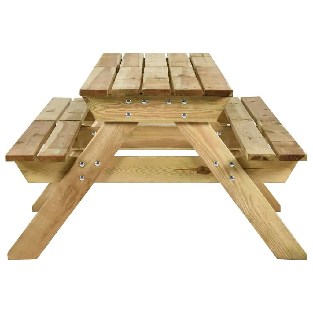 Picnic Table with Benches 220x122x72 cm Impregnated Pinewood