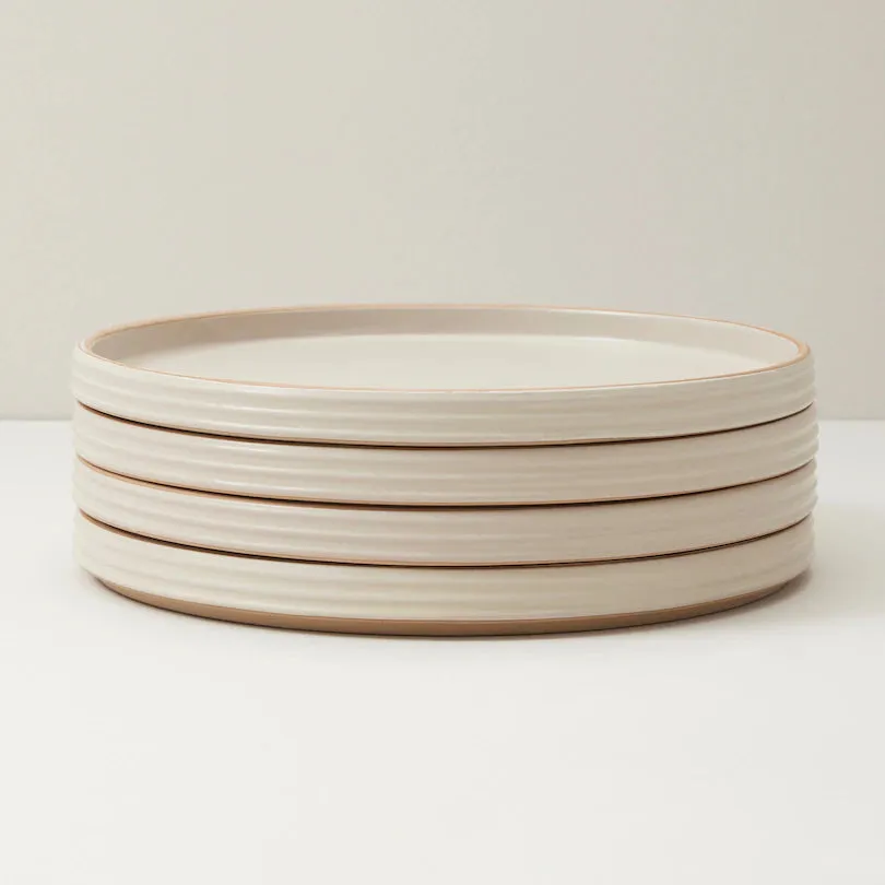 Ridged Dinner Plate (Set Of 4) - IVORY