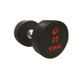 TAG DUMBBELLS W/STRAIGHT HANDLES - sold as set of 5-50 ONLY