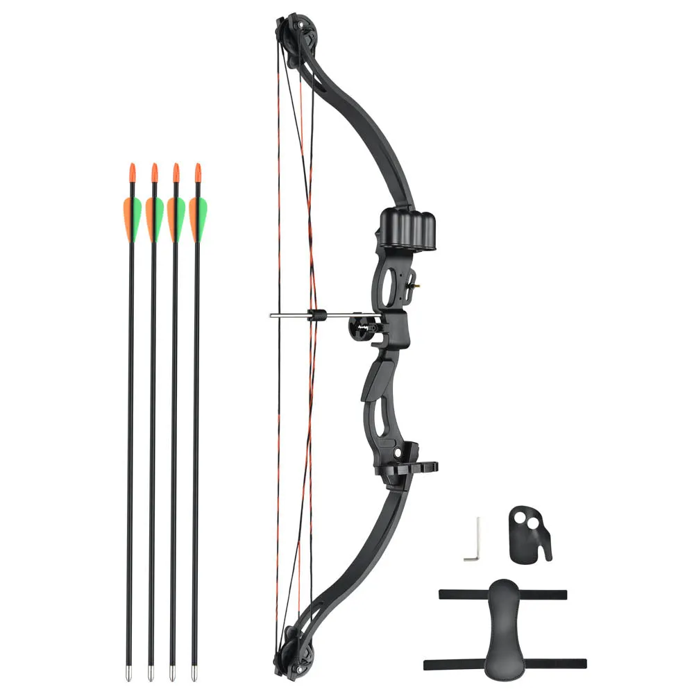 TheLAShop 20 lb Archery Junior Youth Compound Bow Set w/ 4 Arrows