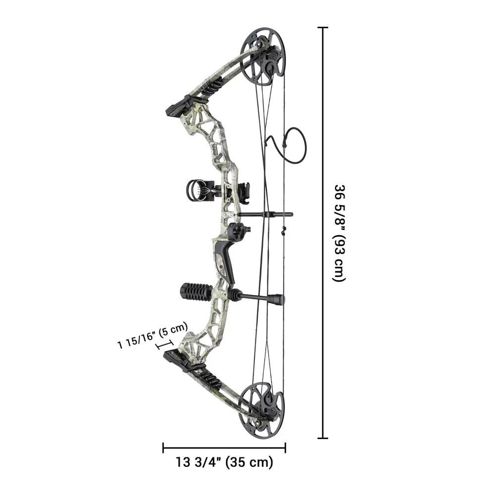 TheLAShop Archery Compound Bow Set w/ 12 Carbon Arrows