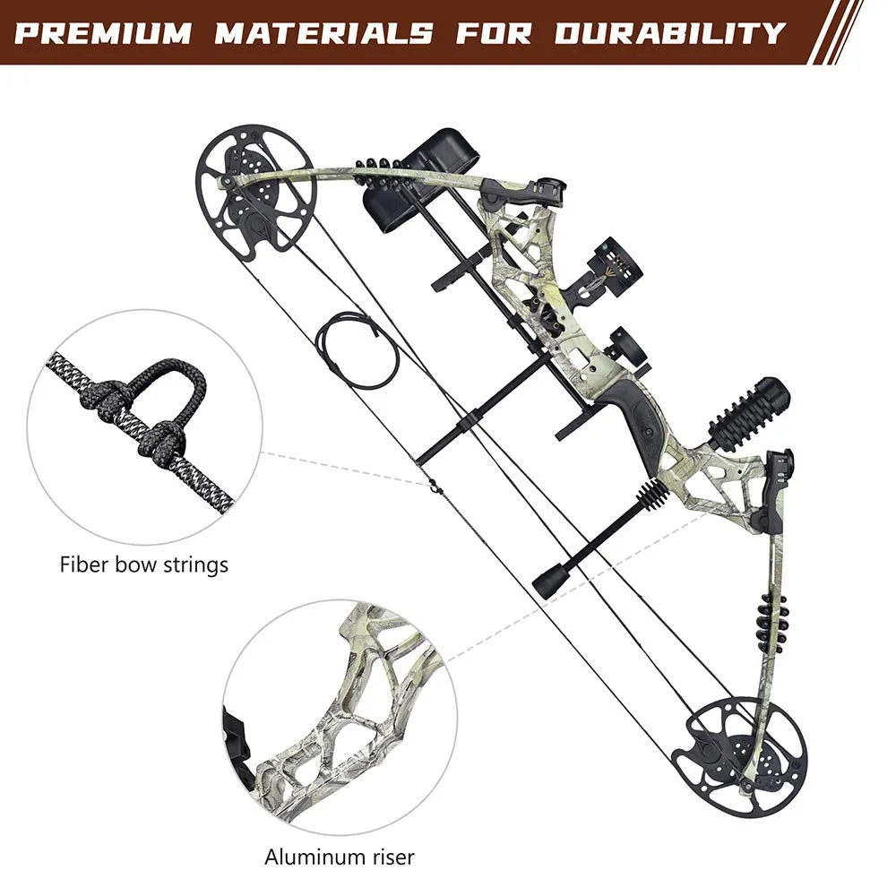 TheLAShop Left Handed Compound Bow for Beginners Adults Arrows(12)