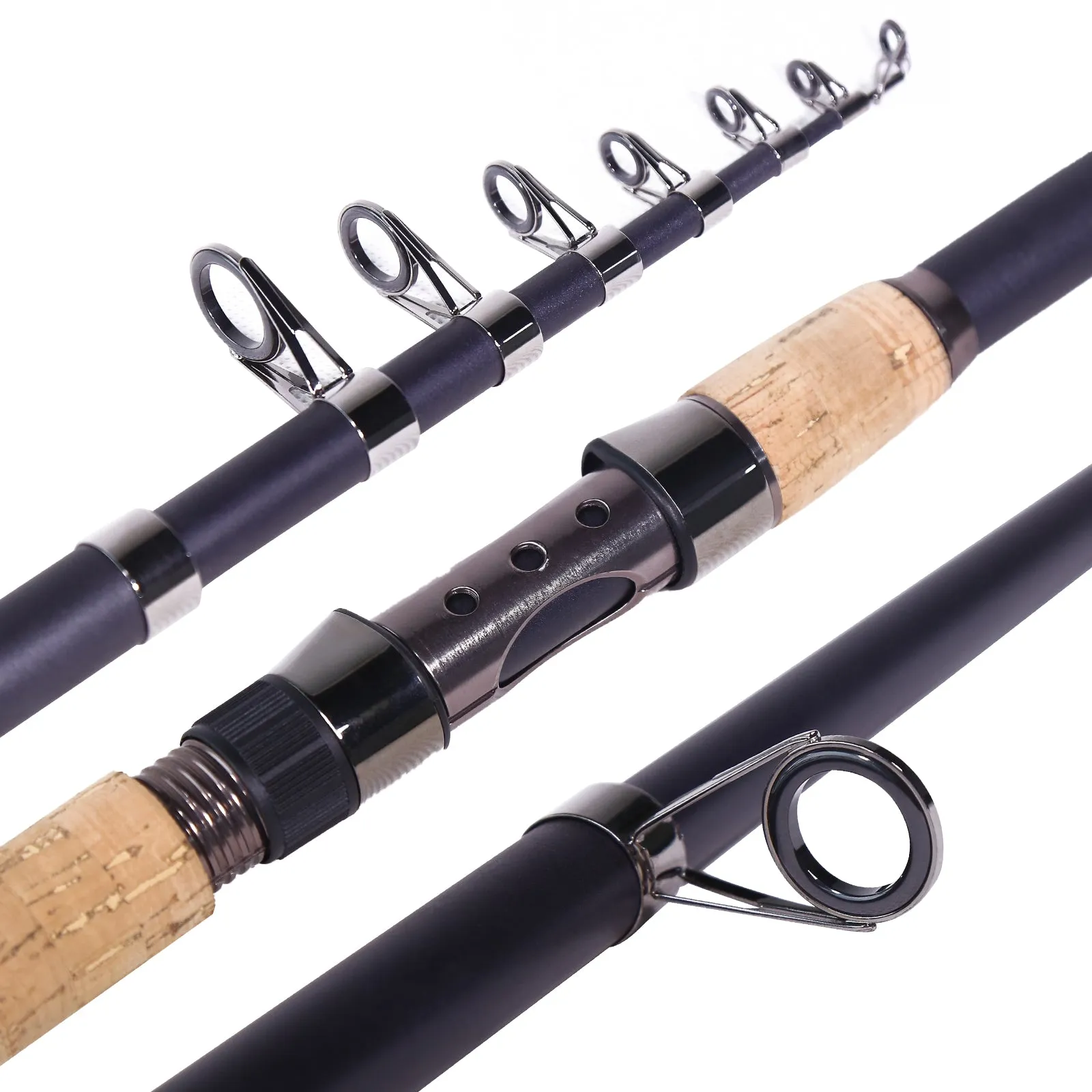 US fairiland THELON 36T Carbon Telescopic Fishing Rod w/ Metal Reel Seat