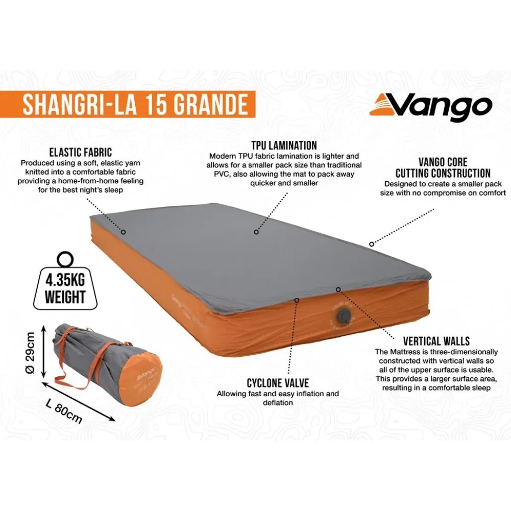 Vango Shangri-La 11 Grande 15cm Self Inflating Mattress