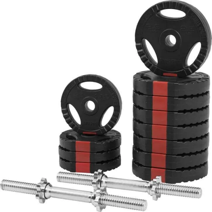 Vinyl Tri-Grip Dumbbell Set 30KG